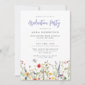 Colorful Wildflower Graduation Party 招待状 (正面)