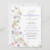 Colorful Wildflower Meadow Girl Baby Shower 招待状 (正面)