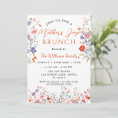 Colorful Wildflower Mother's Day Brunch Invitation 招待状 (スタンド正面)