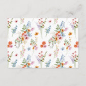 Colorful Wildflower QR Code Wedding 出欠カード (裏面)