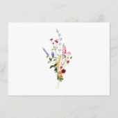 Colorful Wildflower QR Code Wedding Details エンクロージャーカード (裏面)