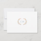 Colorful Wildflower Spring Wedding RSVP card (裏面)