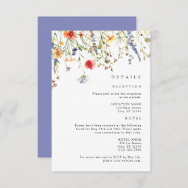 Colorful Wildflower Wedding Details エンクロージャーカード