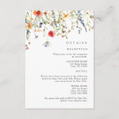 Colorful Wildflower Wedding Details エンクロージャーカード (正面)