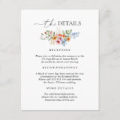 Colorful Wildflower Wedding Details エンクロージャーカード (正面)
