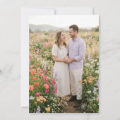 Colorful Wildflower Wedding Save The Date Card セーブザデート (裏面)