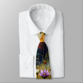 Colorful wildflowers and evergreen trees ネクタイ (タイ)