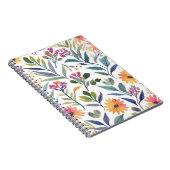 Colorful Wildflowers | Beautiful Floral Watercolor ノートブック (右側)