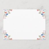 Colorful Wildflowers Bridal Advice and Wishes エンクロージャーカード (裏面)