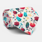 Colorful Wildflowers Pattern ネクタイ (ロール)