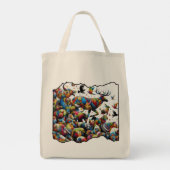 Colorful Wildlife — wild bursts トートバッグ (裏面)