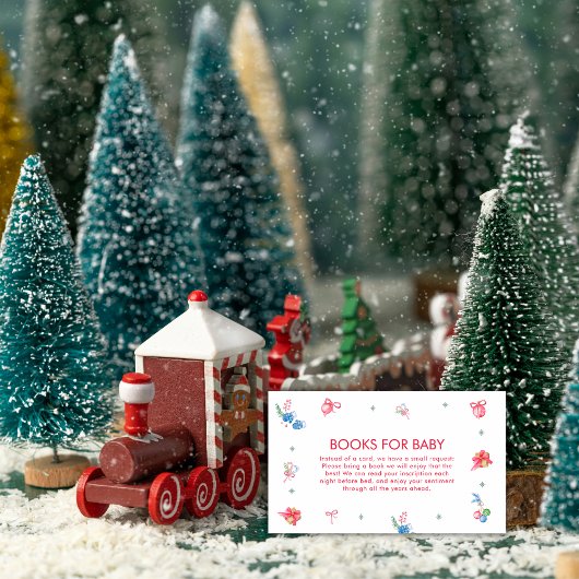 Colorful Winter Books For Baby Shower  エンクロージャーカード