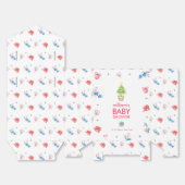 Colorful Winter It's Cold Outside Baby Shower フェイバーボックス (見開き)
