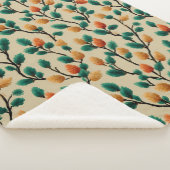 Colorful Winter Pinecone Branches シェルパブランケット (3/4)