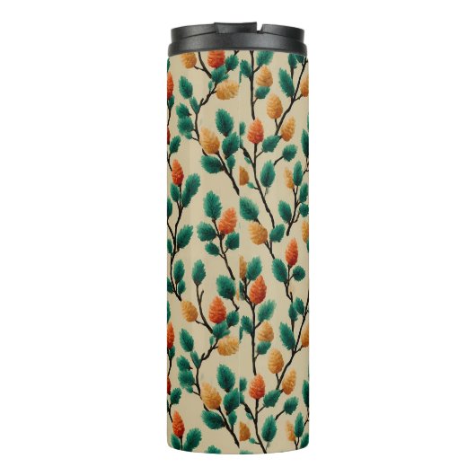 Colorful Winter Pinecone Branches タンブラー (裏面)