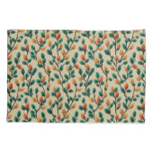 Colorful Winter Pinecone Branches 枕カバー (裏面)