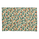 Colorful Winter Pinecone Branches 枕カバー (正面)