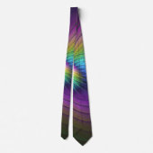 Colorful With Blue Modern Abstract Fractal Art ネクタイ (裏面)