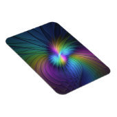 Colorful With Blue Modern Abstract Fractal Art マグネット (右側)