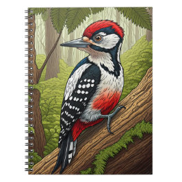 Colorful Woodpecker in Forest ノートブック