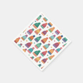 Colorful Woolly Hats Winter スタンダードカクテルナプキン (角)