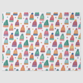 Colorful Woolly Hats Winter 薄葉紙