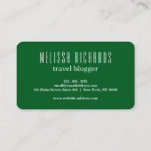 Colorful World Map Travel  Blog 名刺 (裏面)