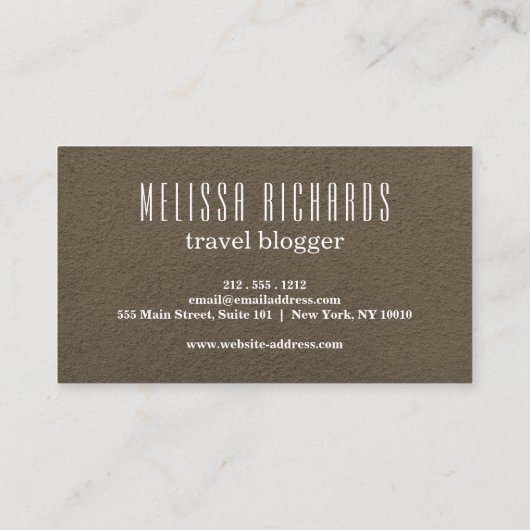 Colorful World Map Travel  Blog 名刺 (裏面)