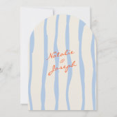 Colorful Written Painted Whimsical Arched Wedding 招待状 (裏面)