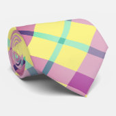 Colorful  (Yellow Lavender) Abstract  Neck Tie ネクタイ (ロール)