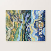 Colorful Yellowstone National Park Wolf Howling ジグソーパズル (横)