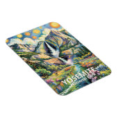 Colorful Yosemite Spring Waterfall Hiking Trail マグネット (右側)