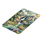 Colorful Yosemite Spring Waterfall Hiking Trail マグネット (左側)