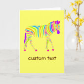 Colorful Zebra カード (黄色い花)