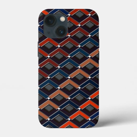 Colorful zigzag Karo-steps Case-Mate iPhoneケース (裏面)