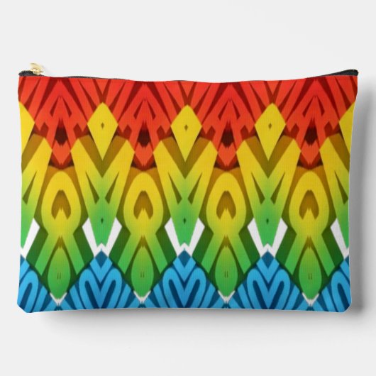 Colorful zigzag pattern makeup accessory pouch アクセサリーポーチ (正面)