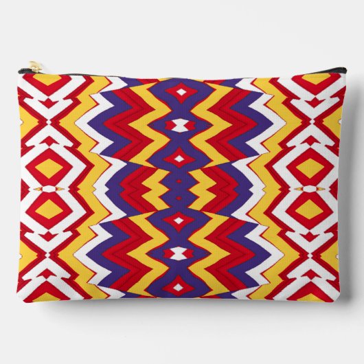 Colorful zigzag pattern makeup accessory pouch アクセサリーポーチ (正面)
