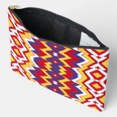 Colorful zigzag pattern makeup accessory pouch アクセサリーポーチ (見開き)