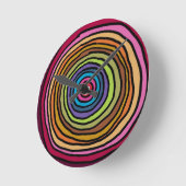 ColorfulCircles.jpg ラウンド壁時計 (傾斜)