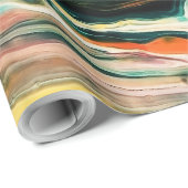 ColorfulFunky抽象芸術背景 ラッピングペーパー (ロールコーナー)