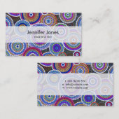 Colorfullの原生の点の芸術パターン 名刺 (正面/裏面)