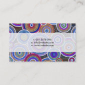 Colorfullの原生の点の芸術パターン 名刺 (裏面)