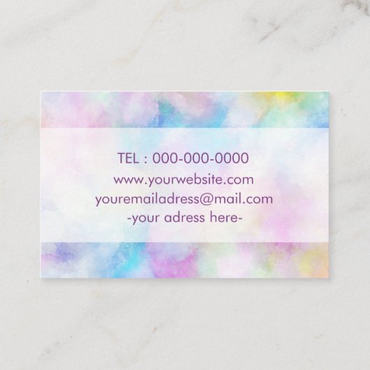 Colorfullの紫色のシンプルはBussinesカードを設計しました 名刺 (裏面)