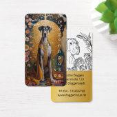 Colorfull Great Dane Art Business Cards (デスク)