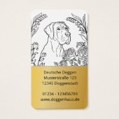 Colorfull Great Dane Art Business Cards (裏面)
