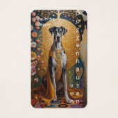 Colorfull Great Dane Art Business Cards (正面)