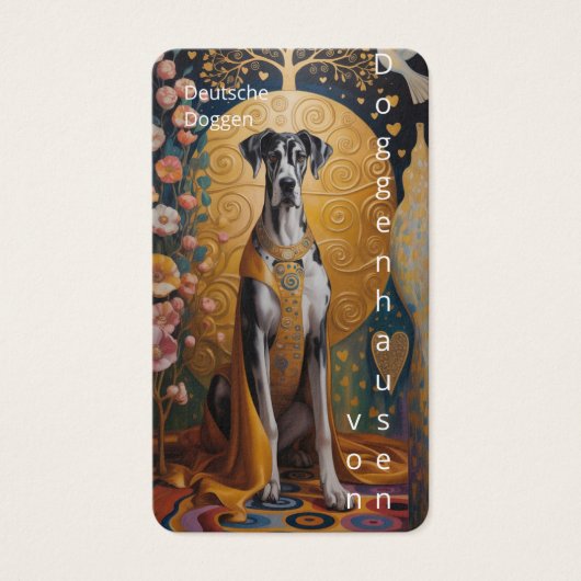 Colorfull Great Dane Art Business Cards (正面)