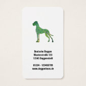 Colorfull Great Dane Art Business Cards (裏面)