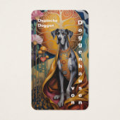 Colorfull Great Dane Art Business Cards (正面)