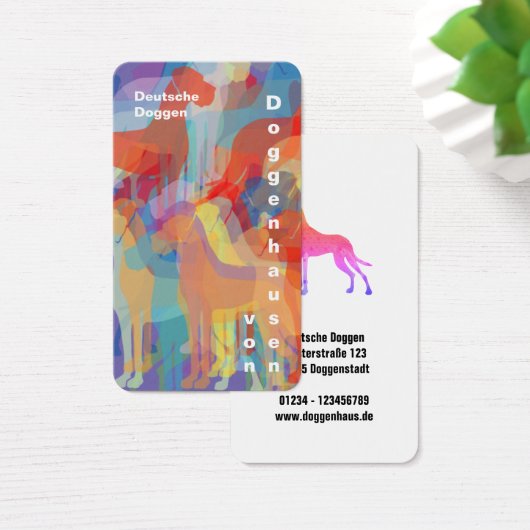 Colorfull Great Dane Kennel名刺 (デスク)